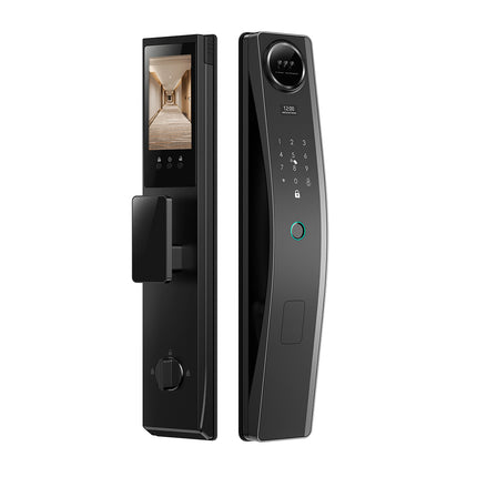 Smart Face Recognition Door Lock with Indoor HD Display, Fingerprint Access and Tuya App Control