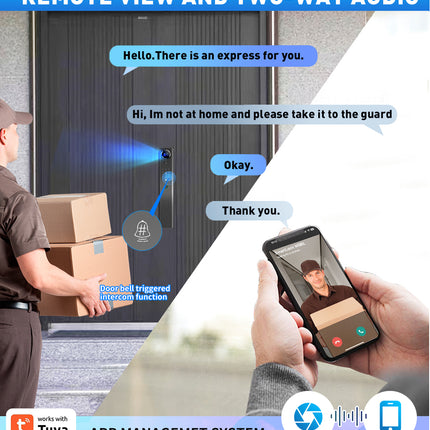 Smart Face Recognition Door Lock with Indoor HD Display, Fingerprint Access and Tuya App Control