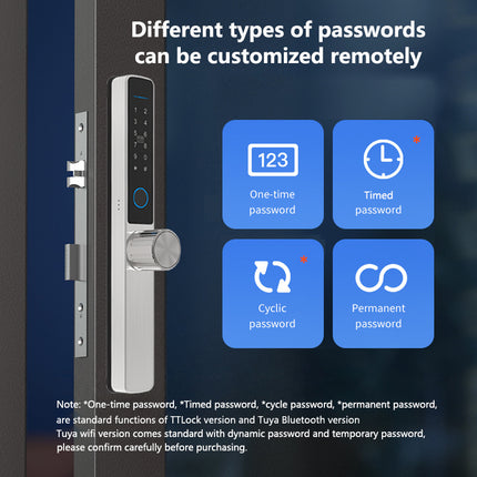Waterproof Smart Door Lock Handle Keyless Entry Fingerprint Password Card App Control for Home Office