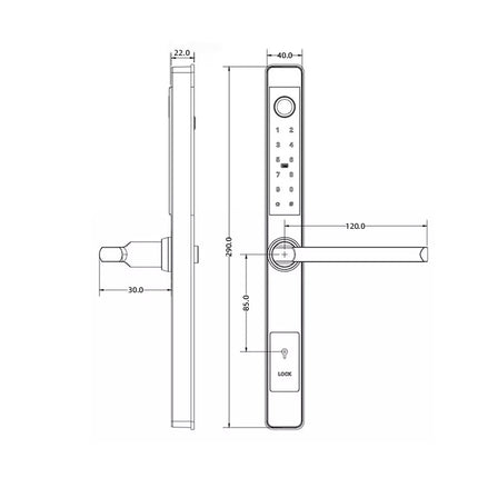 Aluminium Alloy Smart Digital Door Lock Multi-Access Fingerprint Password Card for Home Use