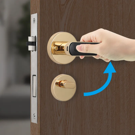 Keyless Smart Door Handle Lock with Fingerprint Password Key Entry & App Control