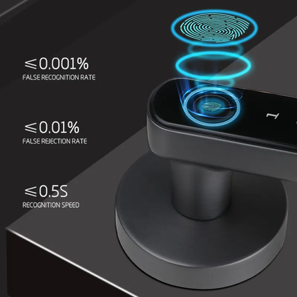 Keyless Smart Door Handle Lock with Fingerprint Password Key Entry & App Control