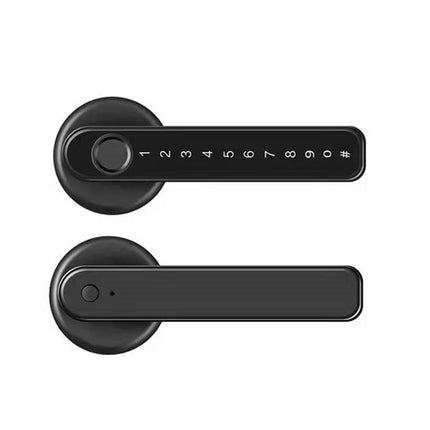 Digital Door Lever Lock with Fingerprint Unlock App Control Code Key Entry for Residential Use