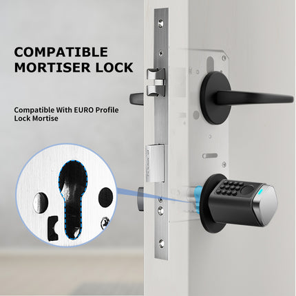 5 Inch IPS Display Smart Door Lock Fingerprint App Control Password Code Aluminum Alloy Type C Power