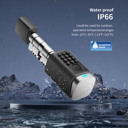 5 Inch IPS Display Smart Door Lock Fingerprint App Control Password Code Aluminum Alloy Type C Power