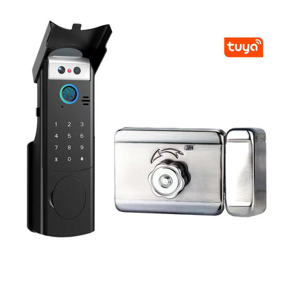 Smart Waterproof Fingerprint Door Lock with Tuya TTLock App Control for Gate Use