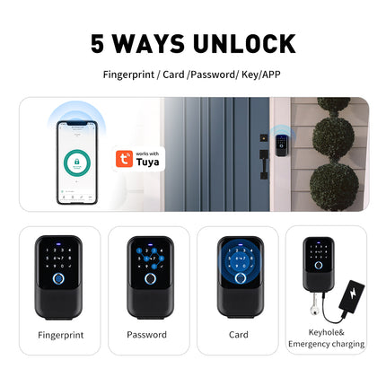 Heavy Duty Smart Lock Box Bluetooth App Enabled, PIN Code, IC Card & Key Access, Outdoor UseHeavy Duty Smart Lock Box Bluetooth App Enabled, PIN Code, IC Card & Key Access, Outdoor Use