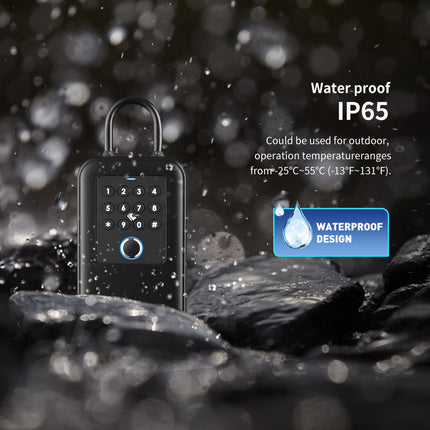 Portable Smart Key Lock Box with Fingerprint NFC Card Password and App Control