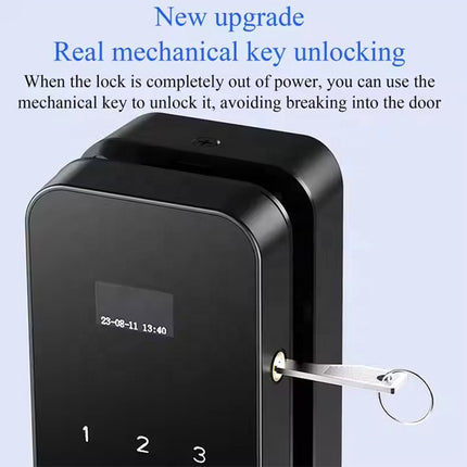 Smart Fingerprint Glass Door Lock with App Control for Frameless and Framed Sliding Doors