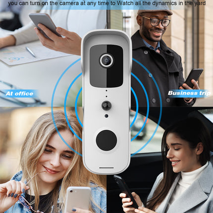 1080P WiFi Video Doorbell Camera with Two-Way Voice Intercom and 155° Wide Viewing Angle