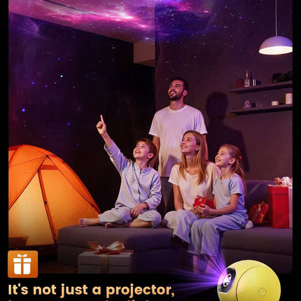 Portable 720P Smart Projector with Android 13, Manual Focus and HDMI Connectivity