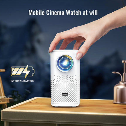 Portable LED Projector 720P with Adjustable Focus, 30–200 Inch Display Support