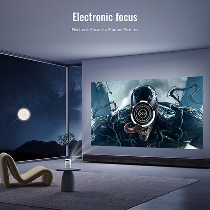 Portable LED Projector 720P with Adjustable Focus, 30–200 Inch Display Support