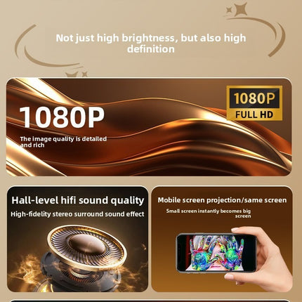 Portable 1080P Home Projector with Android 13, Auto Focus and Digital Keystone Correction
