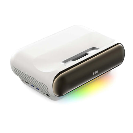 Portable Smart Laser Projector 1080P with Android 13, Auto Keystone Correction, Compact Design