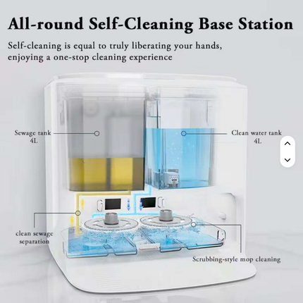 Wireless Robotic Floor Cleaner with Vacuum and Mopping Functions for Daily Household Cleaning