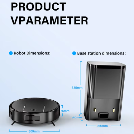Wireless Robotic Floor Cleaner with Vacuum and Mopping Functions for Daily Household Cleaning