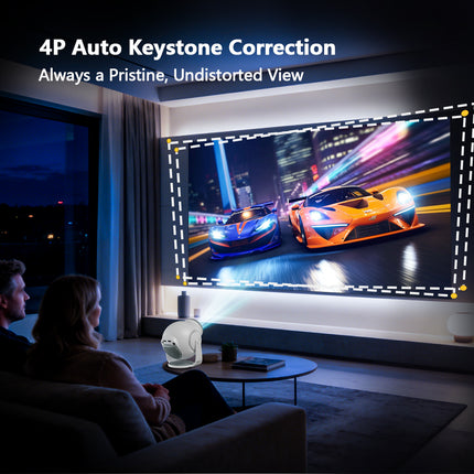 Portable Smart LCD Projector with Android 14, 720P Resolution and Manual Focus