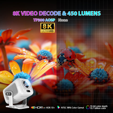 Portable Smart Projector with Android 11, Auto Focus and Native 1080P Resolution