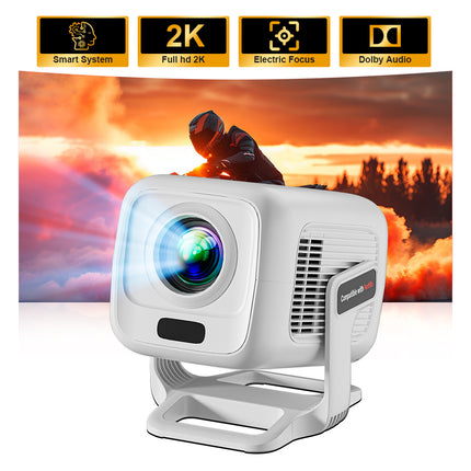 Portable Smart Projector with Android 13, Auto Focus, Full HD Resolution and Short Throw Design