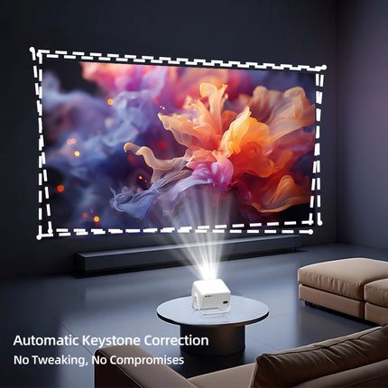 1080P Smart Home Projector with Android 14, Auto Focus, 650 ANSI Lumens and 4K Support