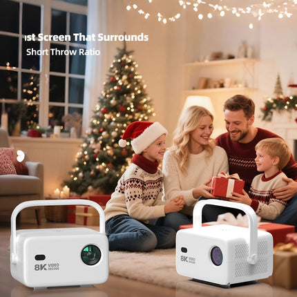 1080P Smart Home Projector with Android 14, Auto Focus, 650 ANSI Lumens and 4K Support