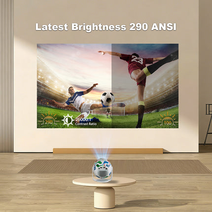 Android 14 LED Short Throw Smart Projector Portable Home & Outdoor Cinema Device