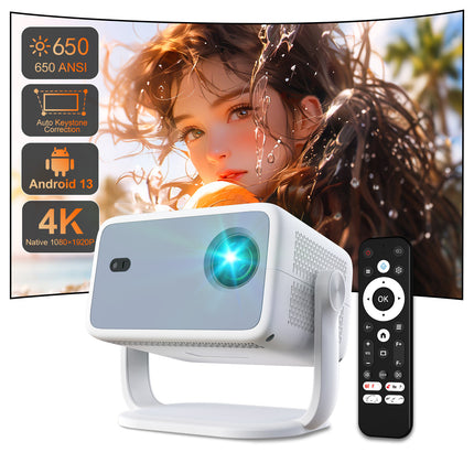 Portable LCD Home & Outdoor Projector, 1080P Resolution, Smart Mini Video Projector