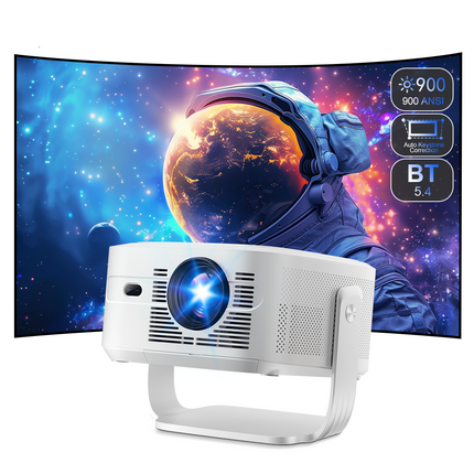 WiFi Portable Home Projector Android 14, 1080p HD Display, Auto Focus, 40–200 Inch Screen Support
