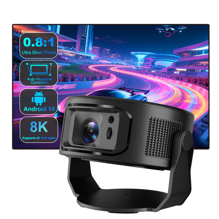 Portable Android 14 WiFi Projector H726 720P LED Home Theater 35–135 inch Display