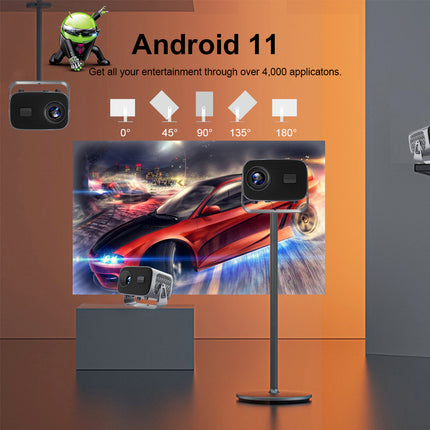 Compact Smart LCD Projector 1080P Support Portable Home and Office Use