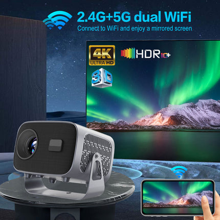 Compact Smart LCD Projector 1080P Support Portable Home and Office Use