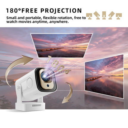 Portable 1080p LCD Projector with WiFi 6, Android Support and 40–130 inch Projection