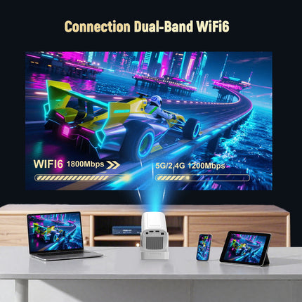 Portable Smart Projector Full HD 1080p Android 11 Home Theatre Video Projector