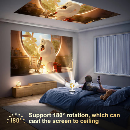 Portable LCD Video Projector 720P with Electronic Focus and Integrated Audio Speaker