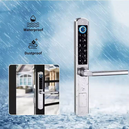 Outdoor Smart Door Lock with Tuya WiFi Control for Sliding Push Pull Doors