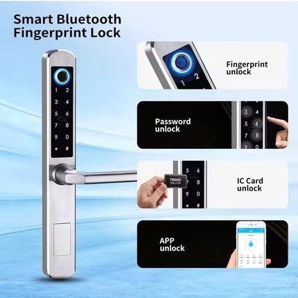 Outdoor Smart Door Lock with Tuya WiFi Control for Sliding Push Pull Doors