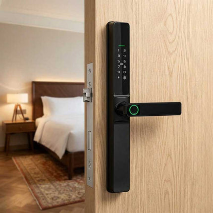 Outdoor Smart Door Lock Aluminium Alloy with Fingerprint, Code, Key & App Control