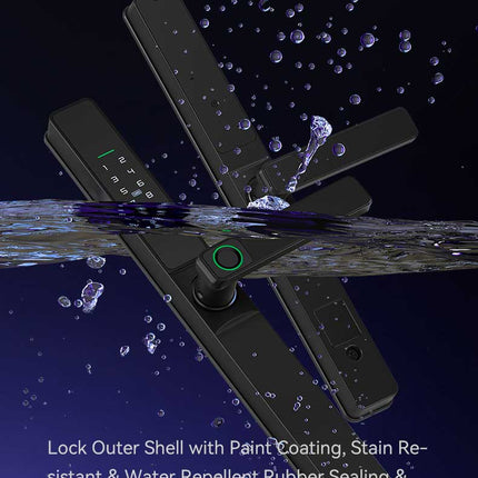 Outdoor Smart Door Lock Aluminium Alloy with Fingerprint, Code, Key & App Control