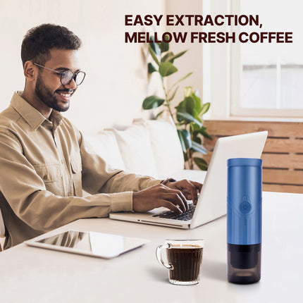 Portable USB Rechargeable Coffee Machine with 20-Bar Pressure and Aluminium Housing