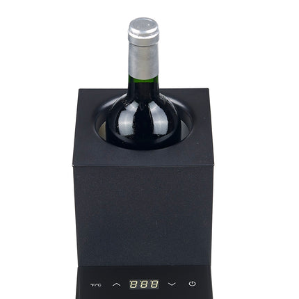 Compact Thermoelectric Wine Bottle Cooler with Touch Control and Digital Display