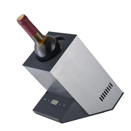 Portable Single Bottle Wine Cooler with Digital Touch Control and LED Display