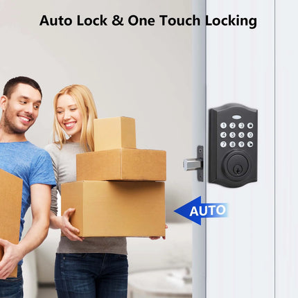 Digital Electronic Door Lock with Keypad Password Access and Adjustable Deadbolt