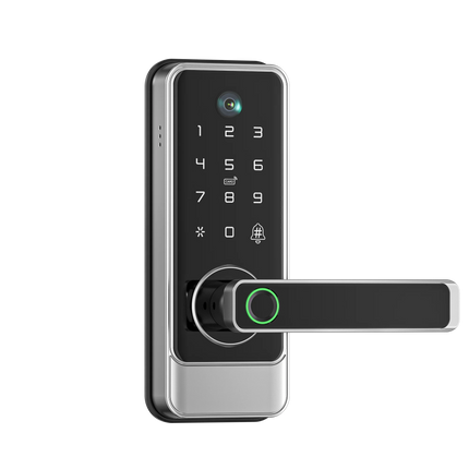 Smart App Enabled Fingerprint Keypad Door Lock with Card Access for Wooden Doors