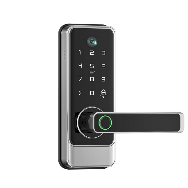 Tuya Compatible Digital Fingerprint Keypad Door Lock with Card Access for Home Use