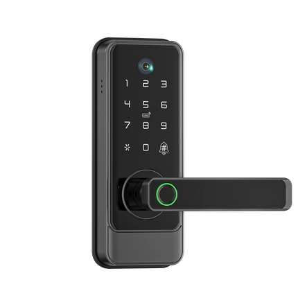 Smart App Enabled Fingerprint Keypad Door Lock with Card Access for Wooden Doors