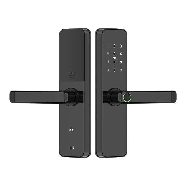 Smart Door Lock with Fingerprint & Code Entry, Card and Key Access for Aluminium & Wooden Doors