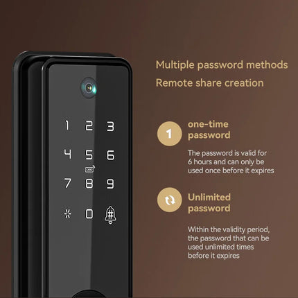 Aluminium Door Smart Lock with Fingerprint, Password, Card and Key Access (5050 Mortise)