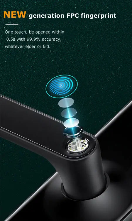 Multi-Access Smart Lock WiFi Fingerprint Password NFC Card with 6068 Mortise