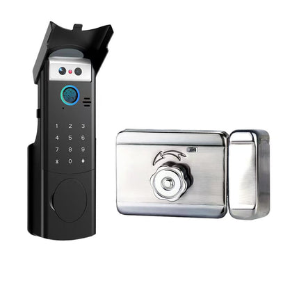 Smart Outdoor Gate Lock, Waterproof Zinc Alloy Design with Fingerprint, Password, Card & App Control